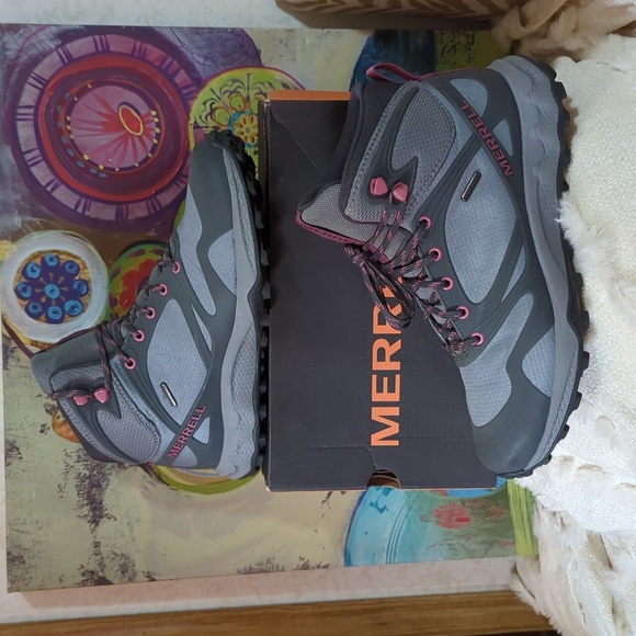 Merrell Women's Hiking Boots Altalight Mid Waterproof Monument SZ 10 - Picture 2 of 7